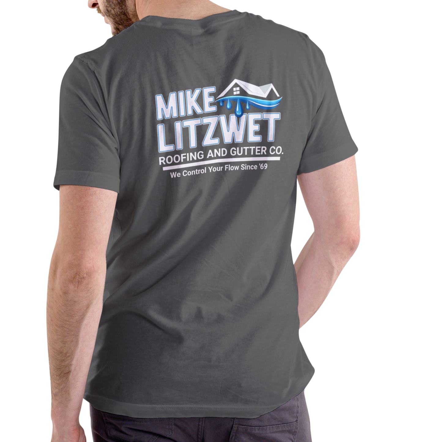 Mike Litzwet Roofing and Gutter Co. funny name T Shirt, Unisex Cotton