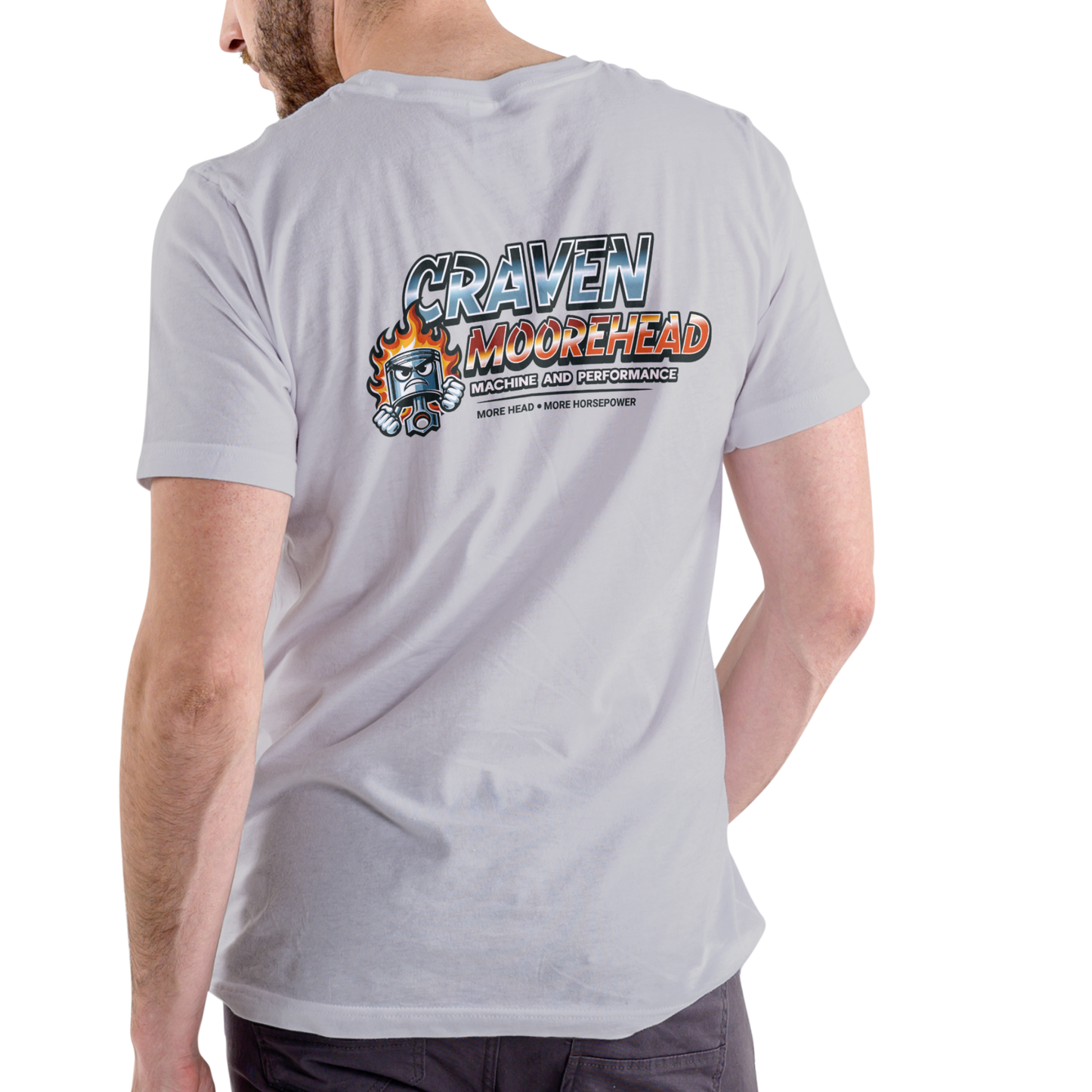 CRAVEN MOOREHEAD MACHINE AND PERFORMANCE Funny name T Shirt, Unisex Cotton