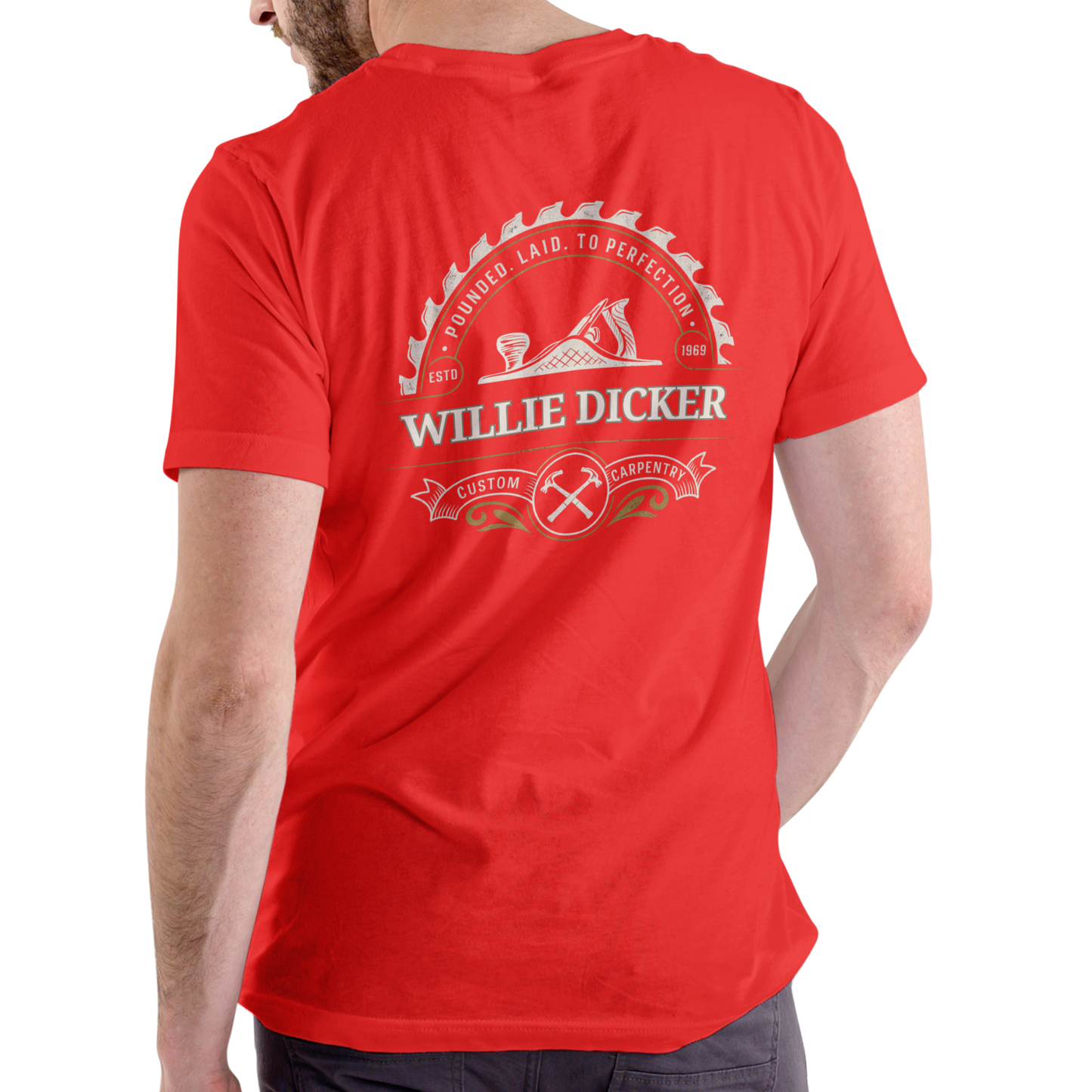 WILLIE DICKER CUSTOM CARPENTRY Funny name T Shirt, Unisex Cotton