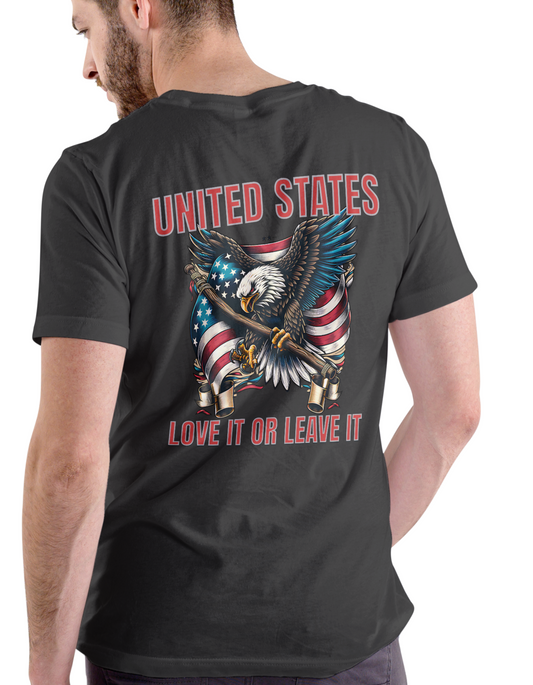 UNITED STATES LOVE IT OR LEAVE IT short sleeve shirt