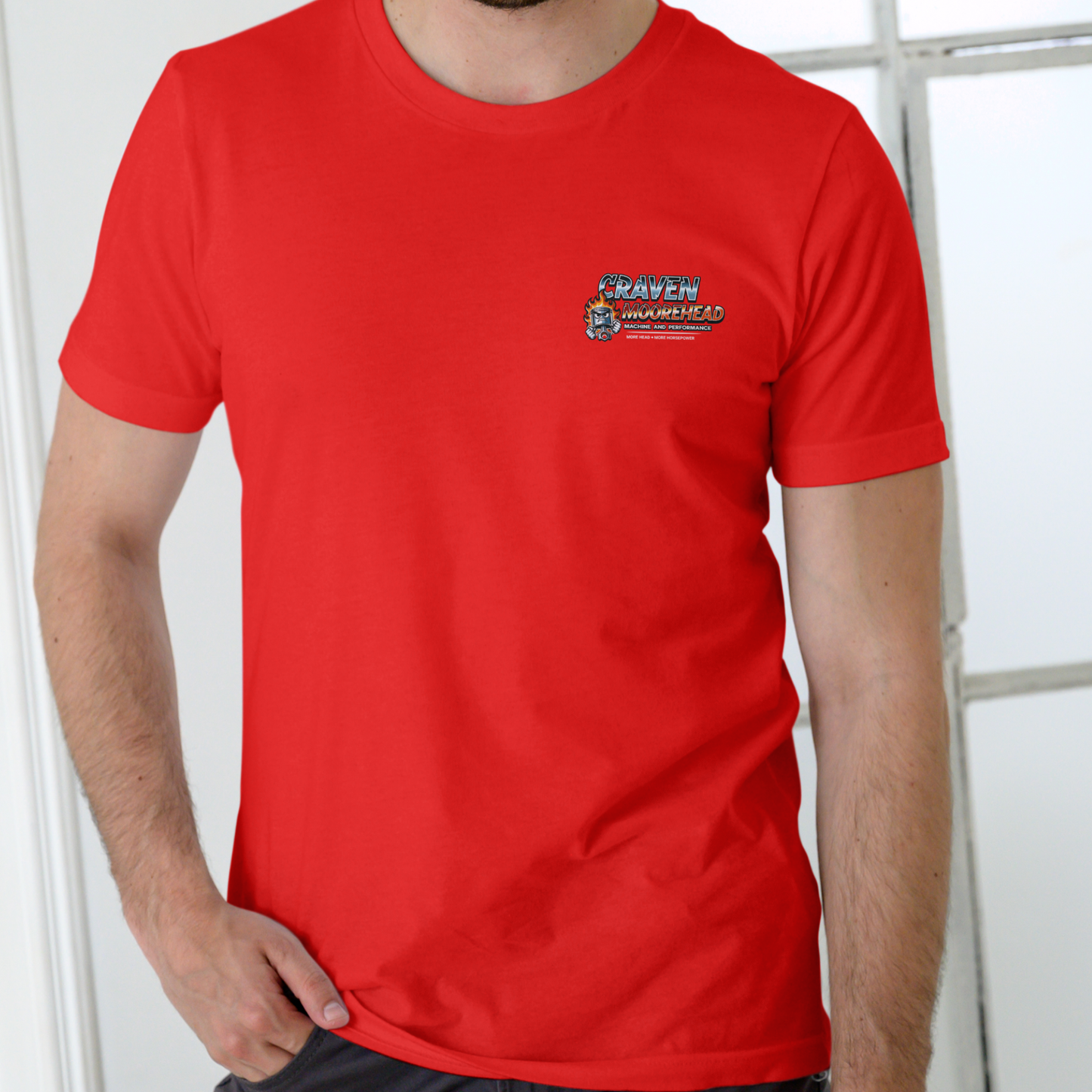CRAVEN MOOREHEAD MACHINE AND PERFORMANCE Funny name T Shirt, Unisex Cotton