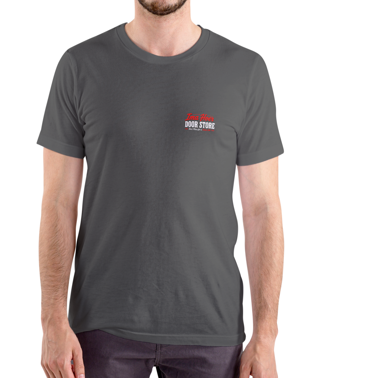 IMA HOER DOOR STORE Funny Name T-Shirt – Unisex Cotton Tee