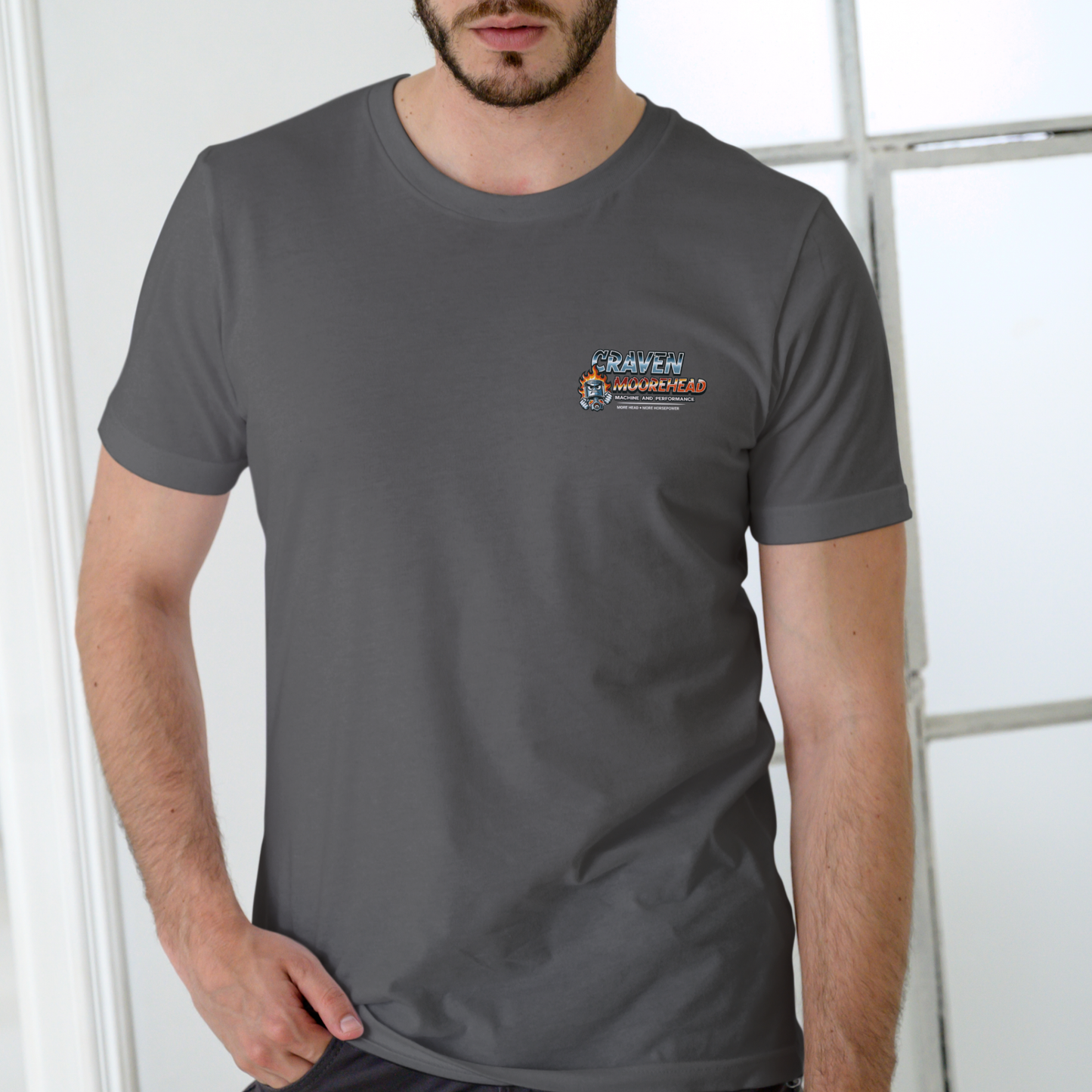 CRAVEN MOOREHEAD MACHINE AND PERFORMANCE Funny name T Shirt, Unisex Cotton