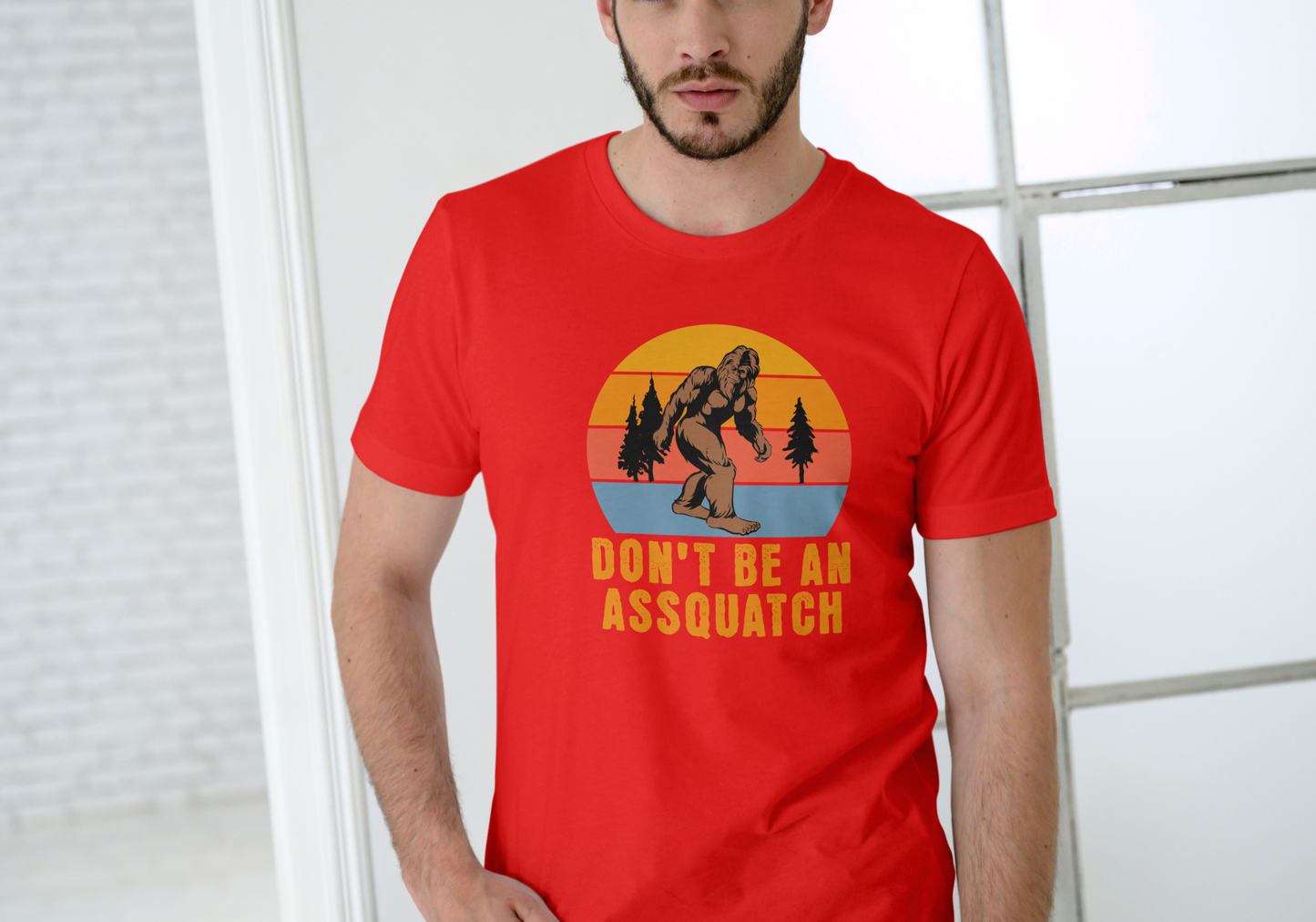Don't be an assquatch, T-SHIRT, UNISEX, COTTON