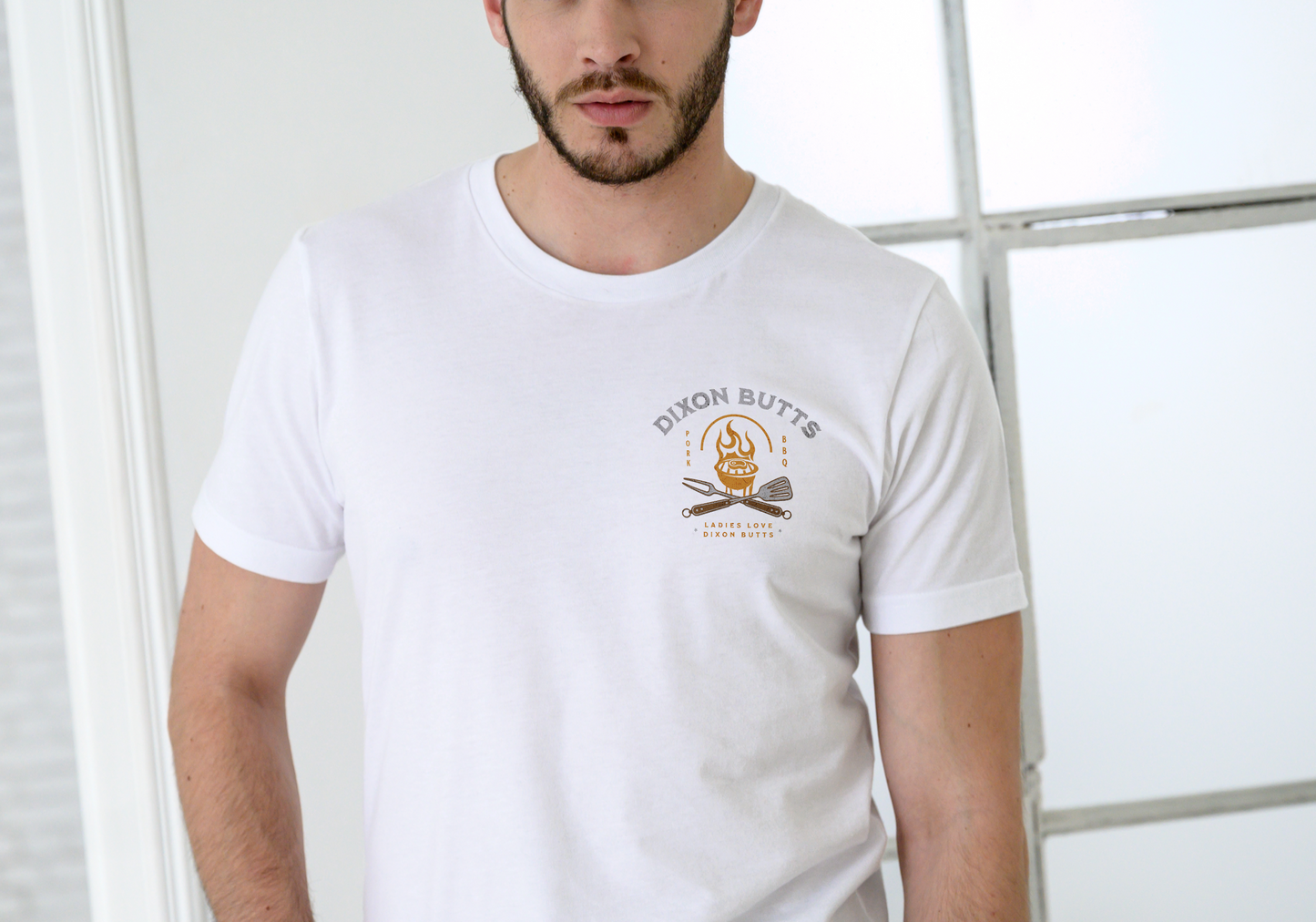 Dixon Butts Pork Butt BBQ, T-SHIRT, UNISEX, COTTON
