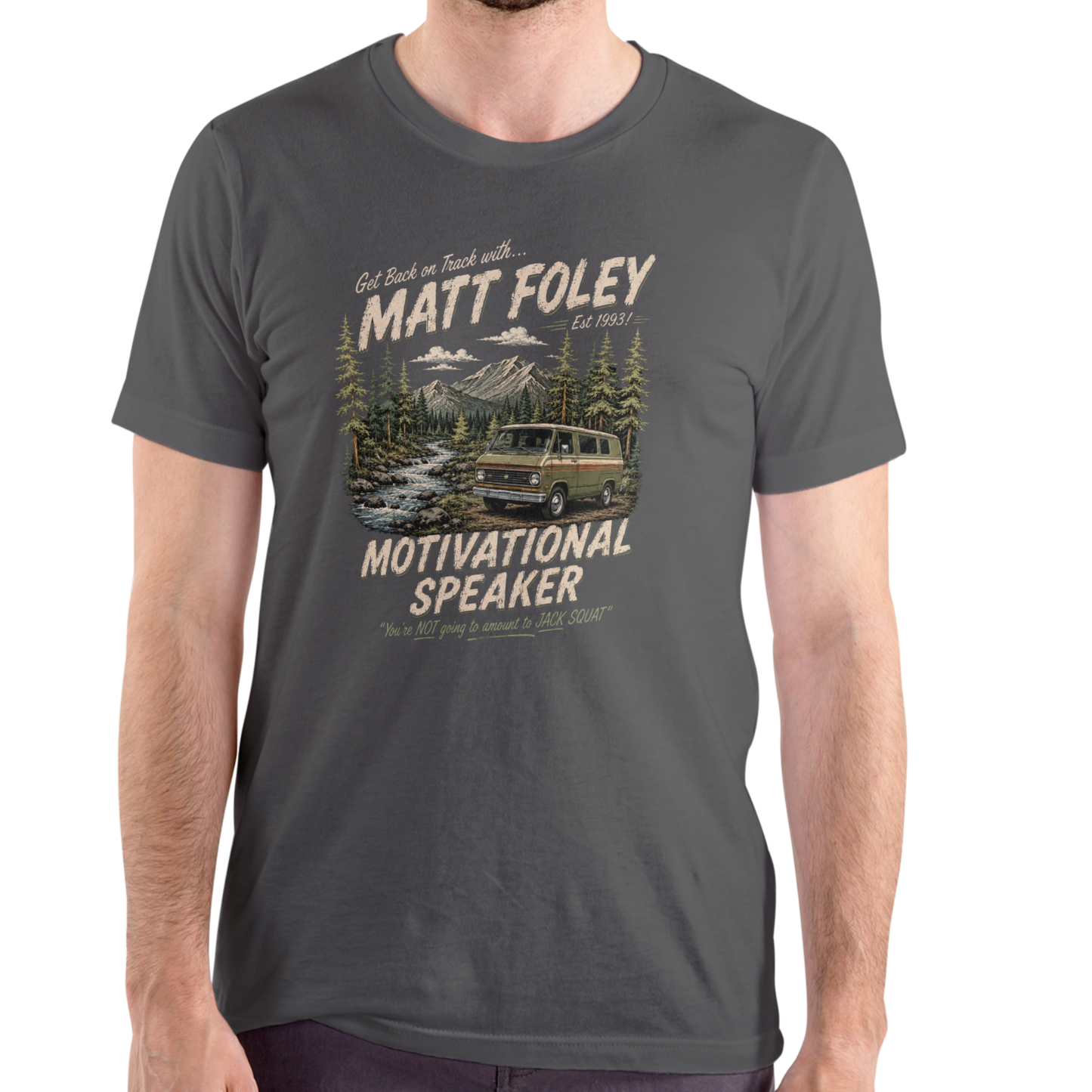 Matt Foley Motivational Speaker Funny T-Shirt – Gen X Unisex Cotton Tee