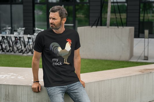 Short sleeve t-shirt. my cock