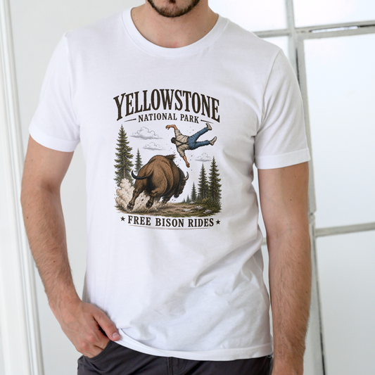 YELLOWSTONE NATIONAL PARK Funny Bison Tourist T-Shirt – Unisex Cotton Tee