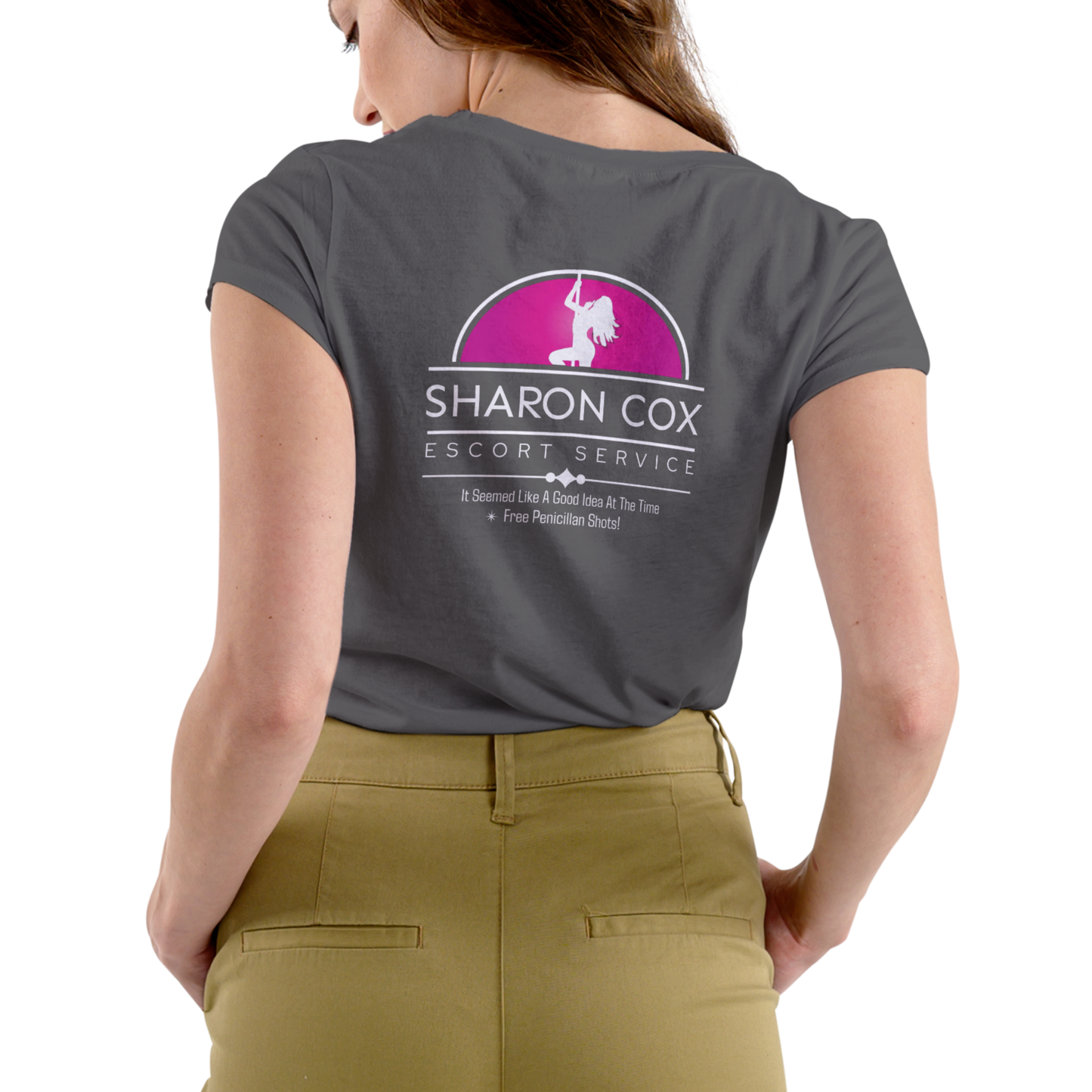 SHARON COX ESCORT SERVICE Funny name T Shirt, Unisex Cotton