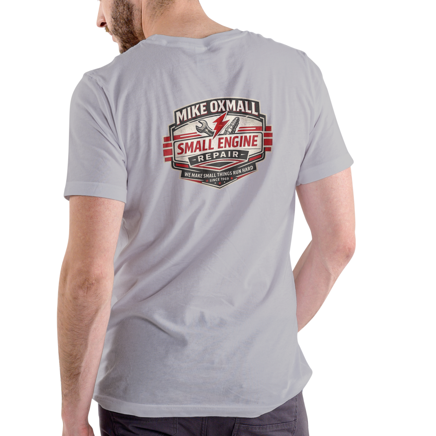 Mike Oxmall Small Engine Repair – Funny Name T-Shirt | Unisex Cotton Tee