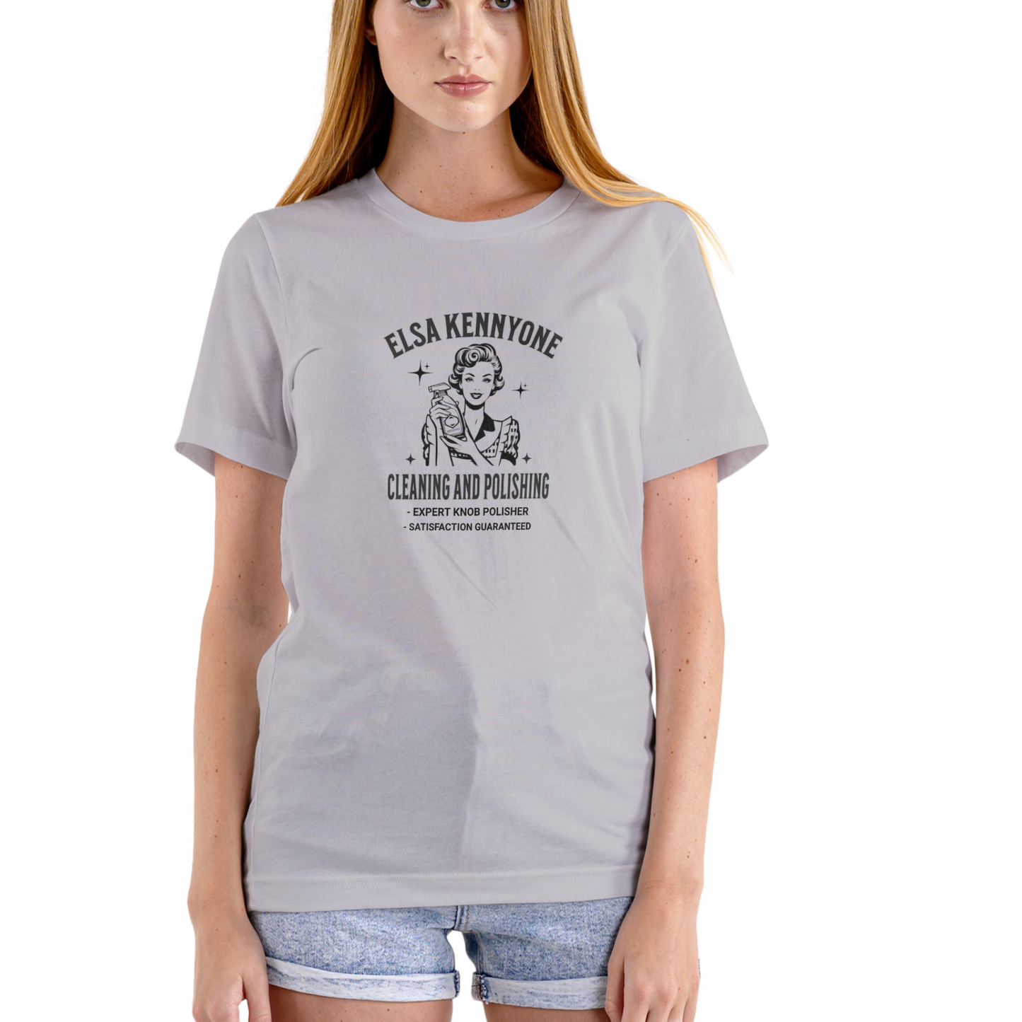 Elsa Kennyone Cleaning and Polishing – Funny Name T-Shirt | Unisex Cotton Tee
