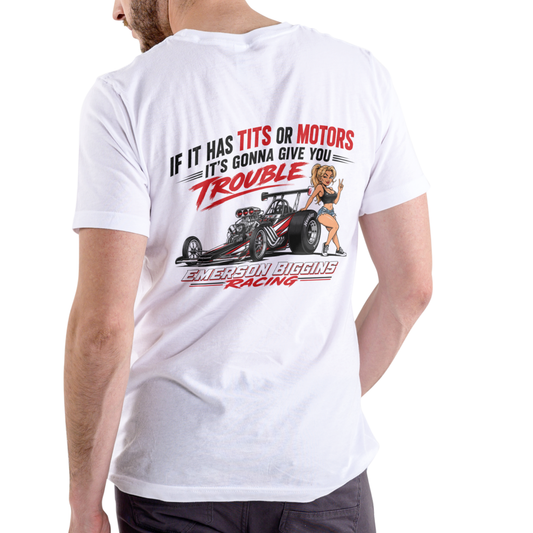 EMERSON BIGGINS RACING Dragster T-Shirt – Unisex Cotton Racing Tee