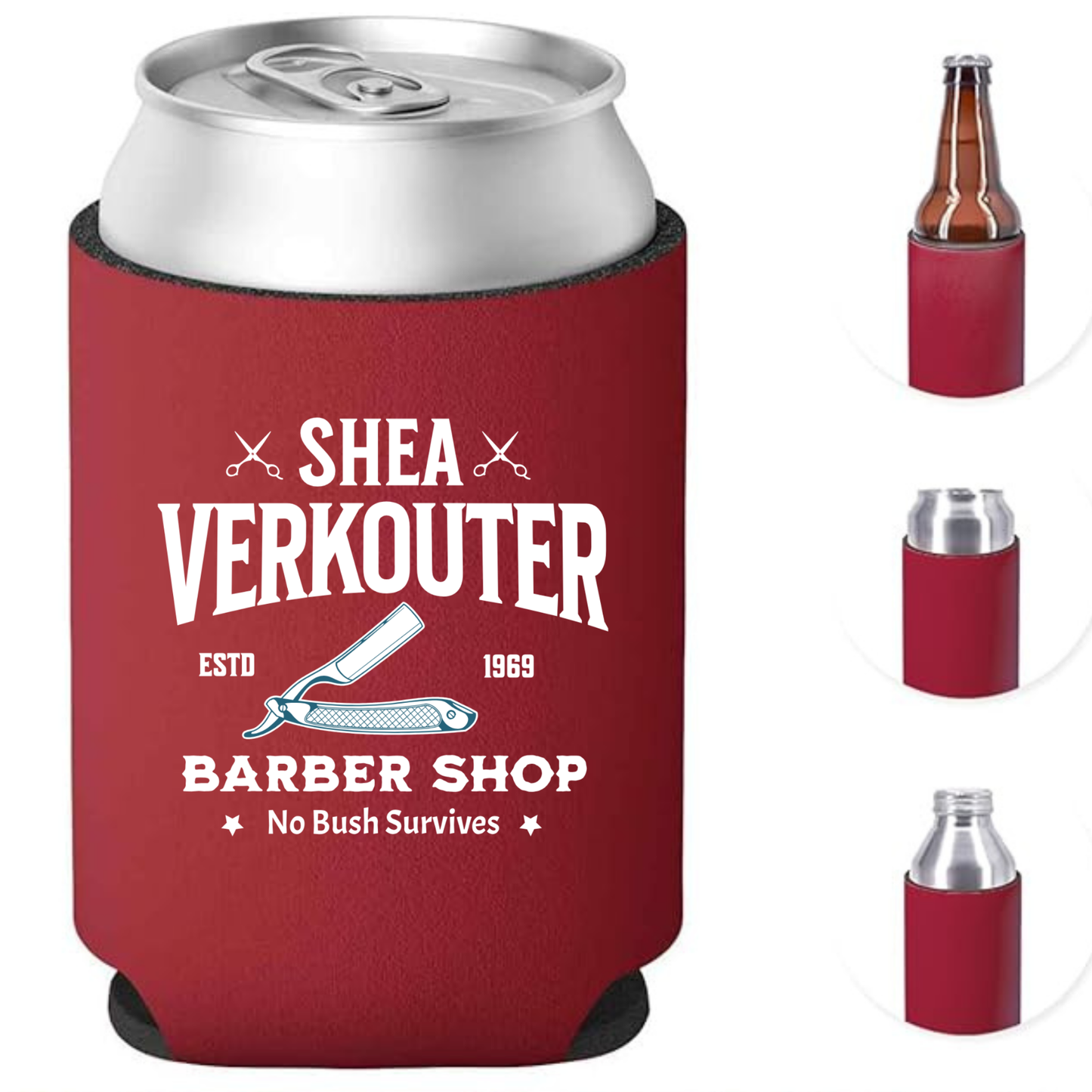 SHEA VERKOUTER BARBER SHOP Can Cooler Koozie