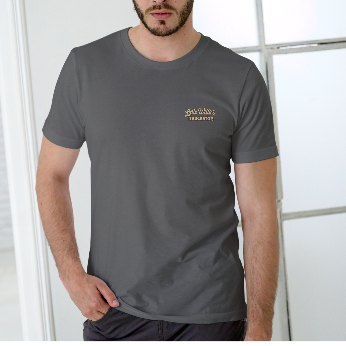 LITTLE WILLIES TRUCK STOP AND GLORY HOLE EMPORIUM Funny T Shirt, Unisex Cotton