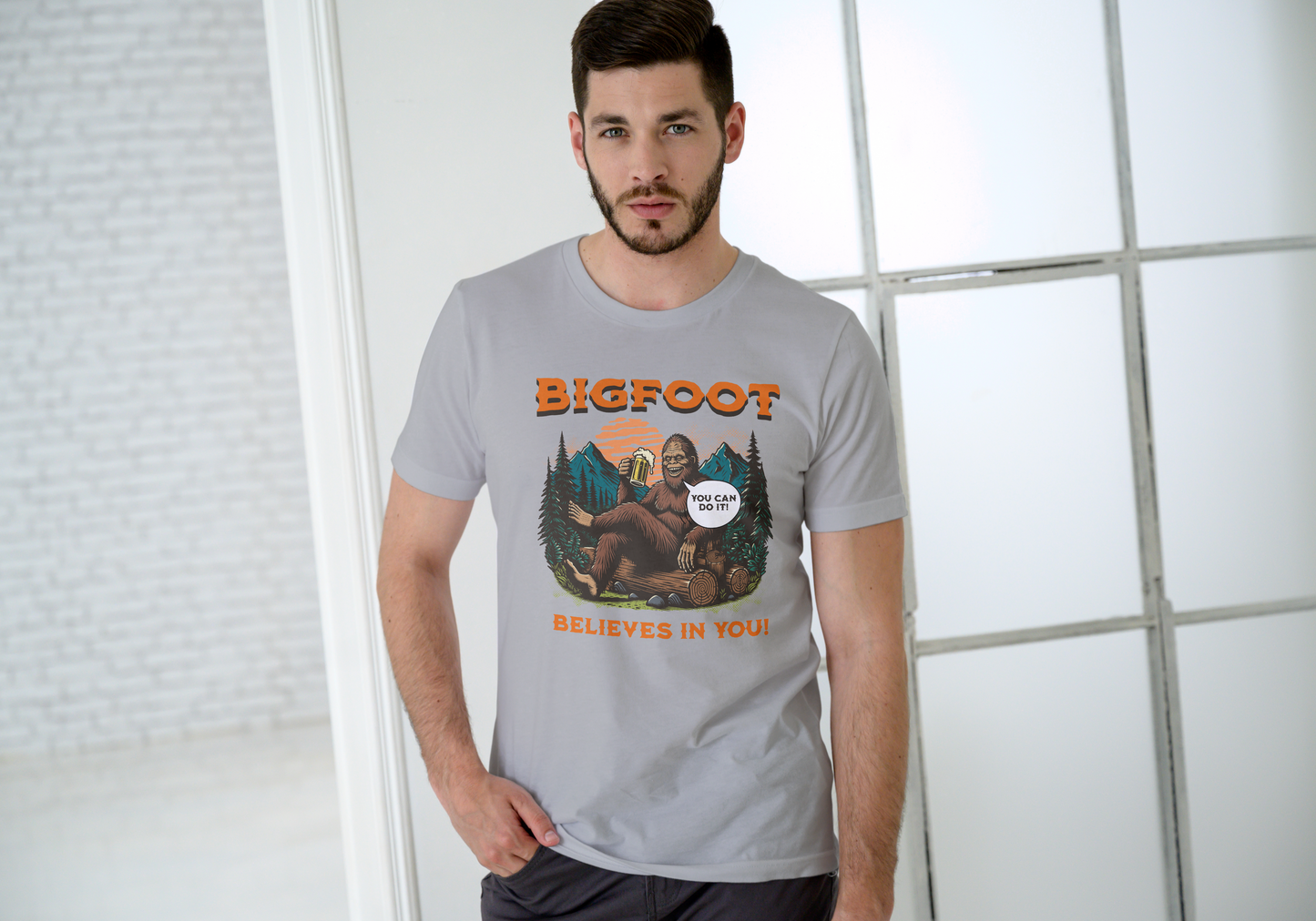 Bigfoot believes in you, T-SHIRT, UNISEX, COTTON