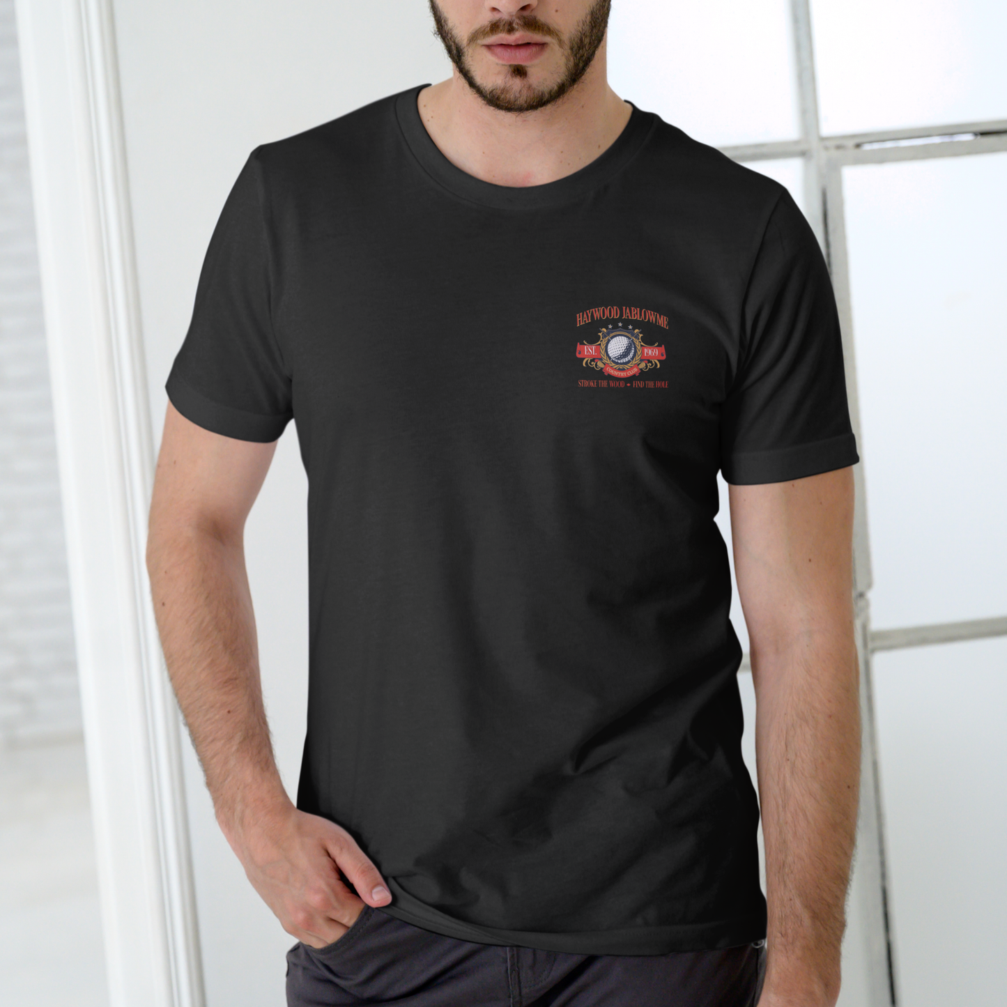 HAYWOOD JABLOWME COUNTRY CLUB Funny name T Shirt, Unisex Cotton