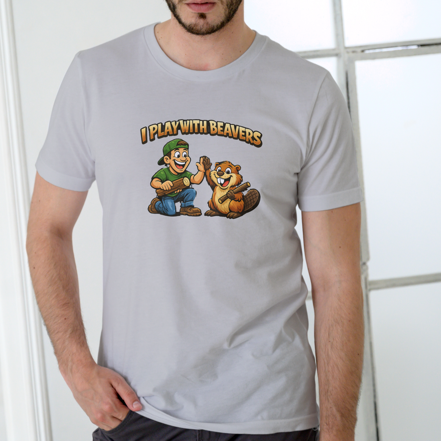 I PLAY WITH BEAVERS T-shirt, Unisex Cotton