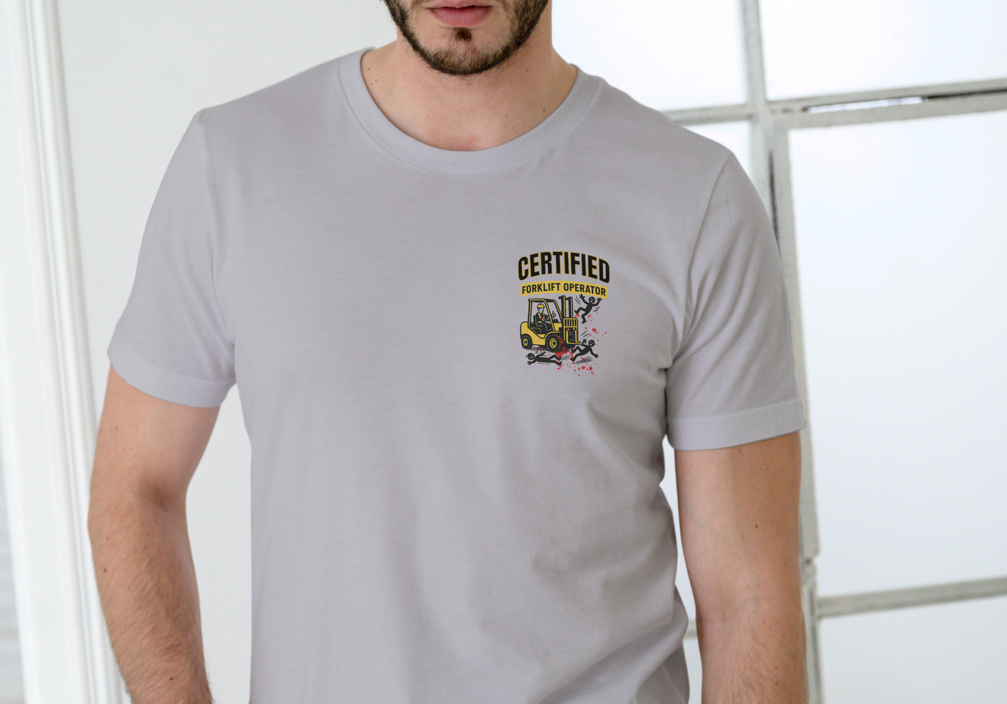 Certified Forklift Operator, T-SHIRT, UNISEX, COTTON
