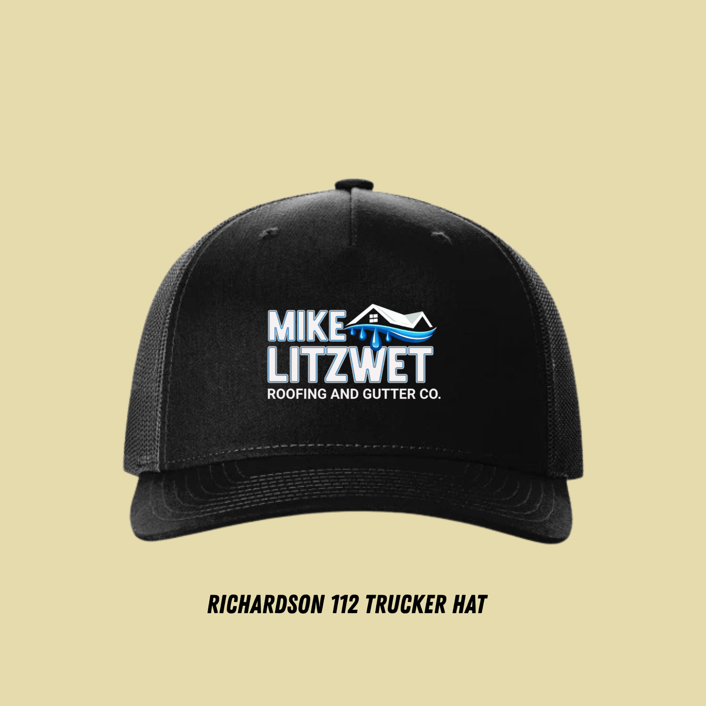 MIKE LITZWET ROOFING AND GUTTER Trucker Hat – Richardson 112