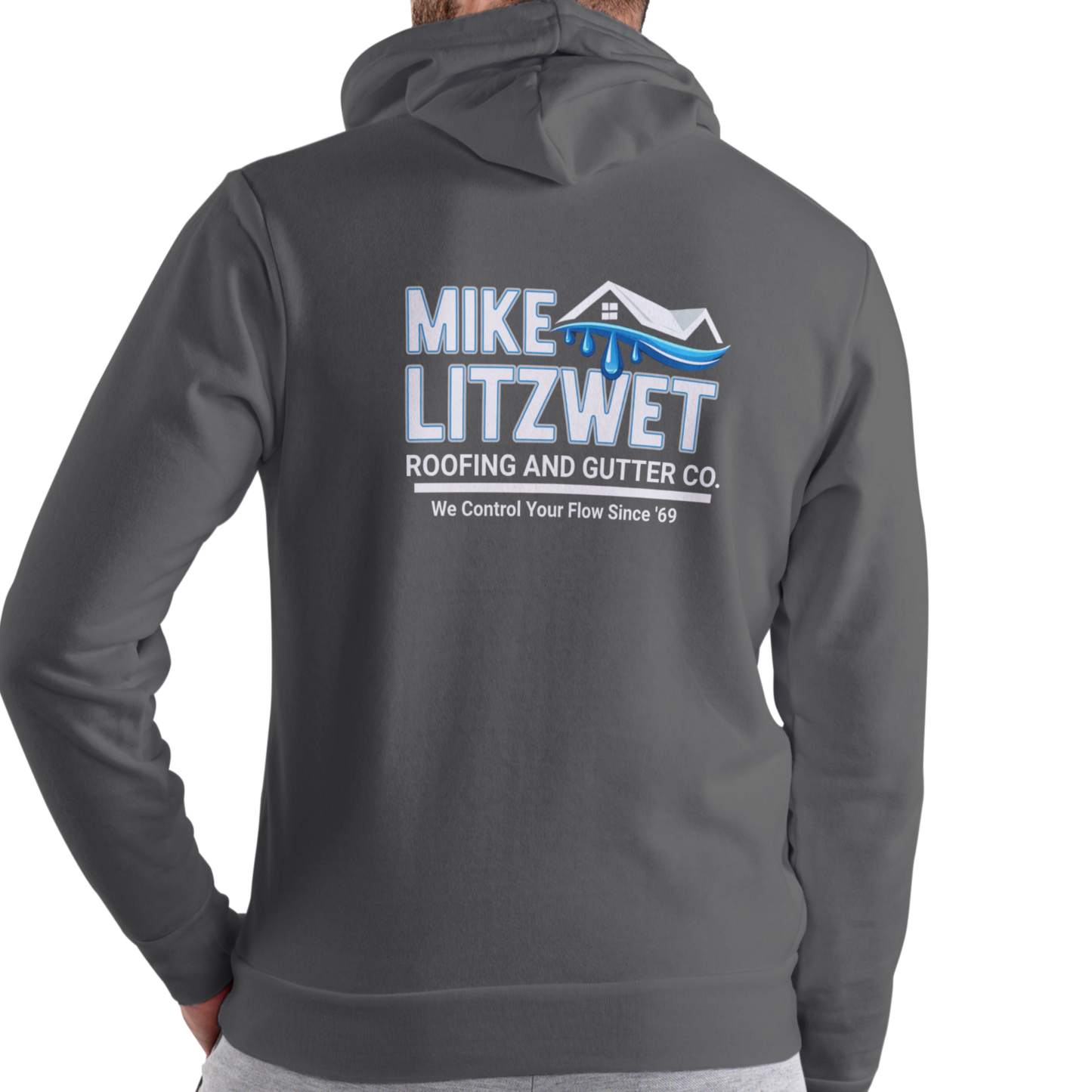 MIKE LITZWET ROOFING AND GUTTERS Funny name HOODIE, Unisex