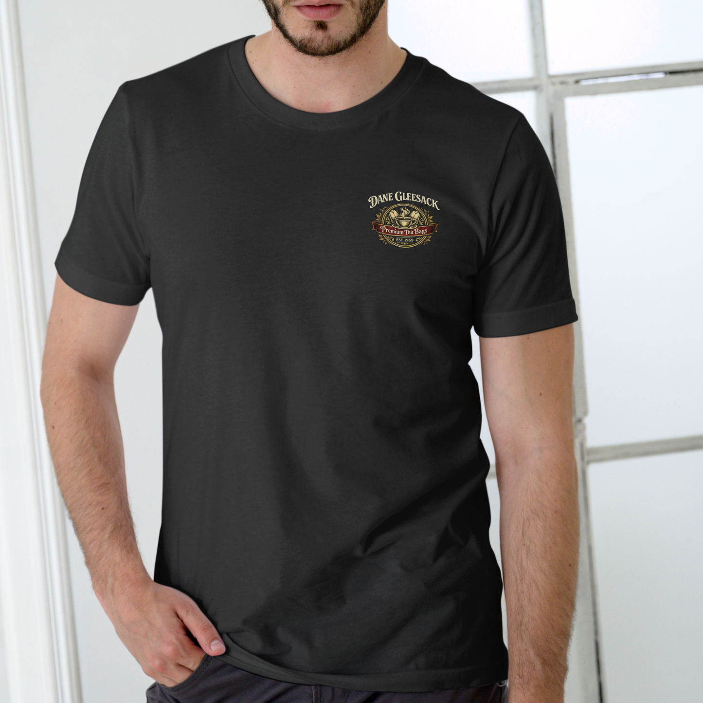 DANE GLEESACK PREMIUM TEA BAGS – Funny Unisex Cotton T-Shirt