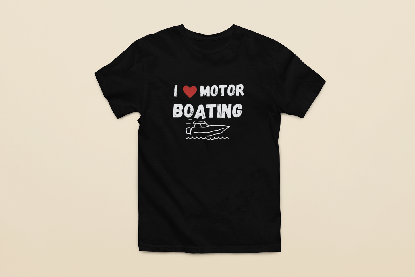Short sleeve shirt, I LOVE MOTOR BOATING