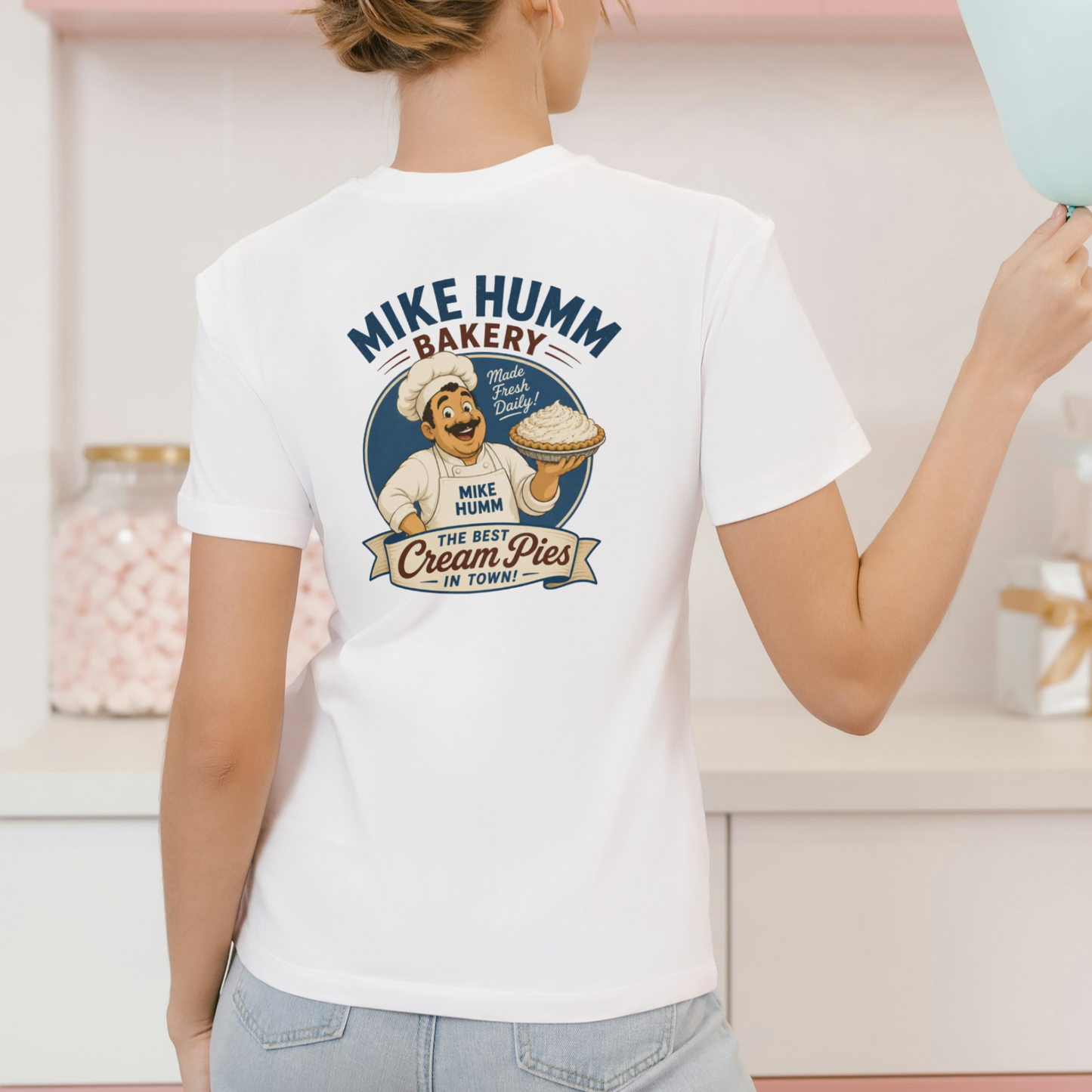 Mike Humm Bakery – The Best Cream Pies in Town Funny T-Shirt | Unisex Cotton Tee