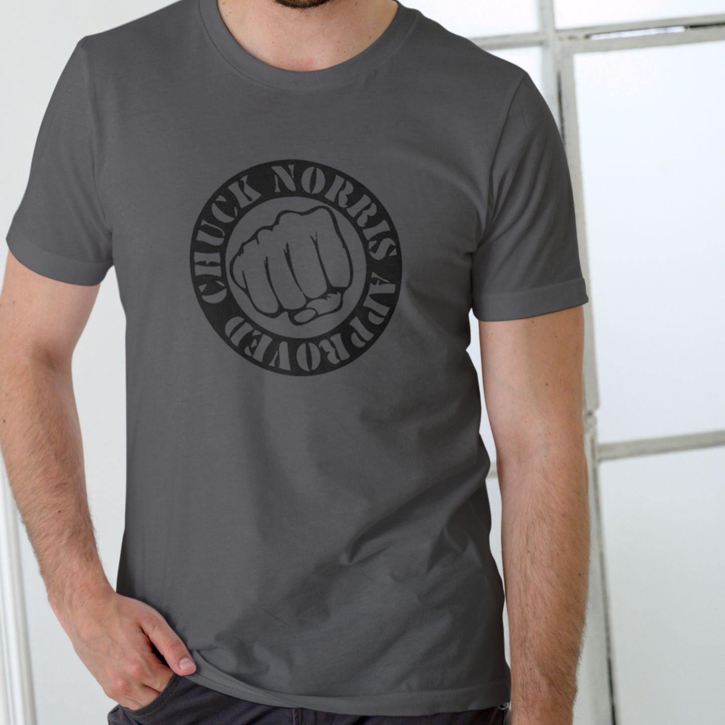 CHUCK NORRIS APPROVED – Funny T-Shirt (Unisex Cotton)