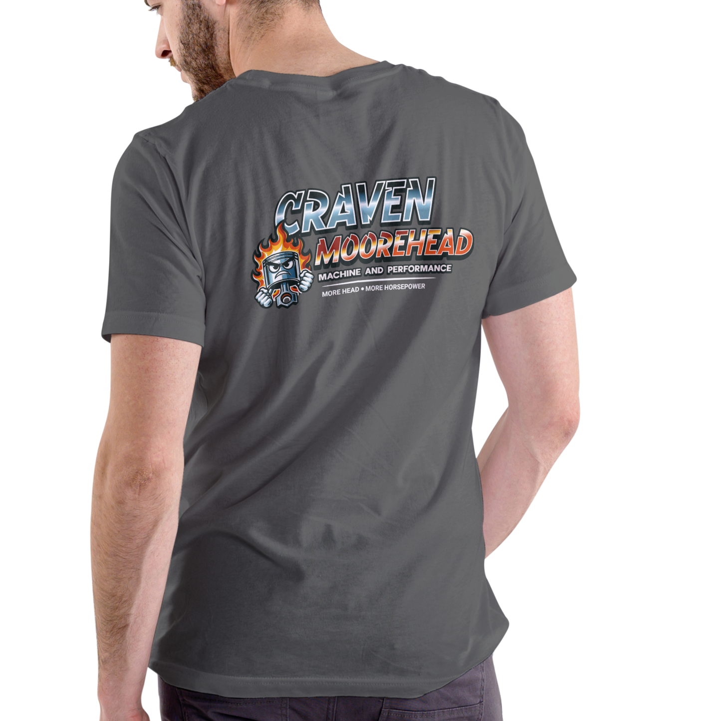 CRAVEN MOOREHEAD MACHINE AND PERFORMANCE Funny name T Shirt, Unisex Cotton