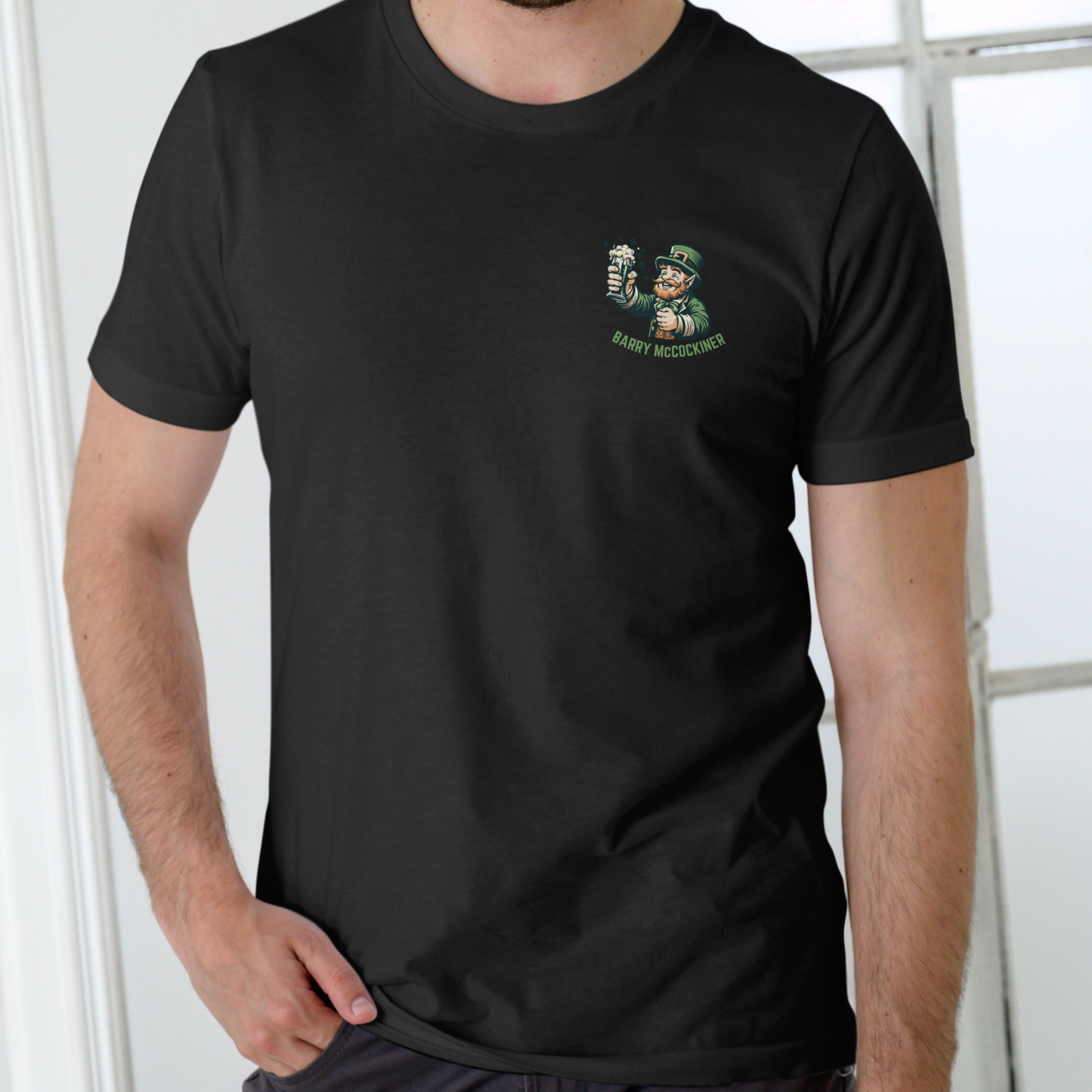 BARRY MCCOCKINER IRISH PUB – Funny Name Unisex Cotton T-Shirt (Men & Women)