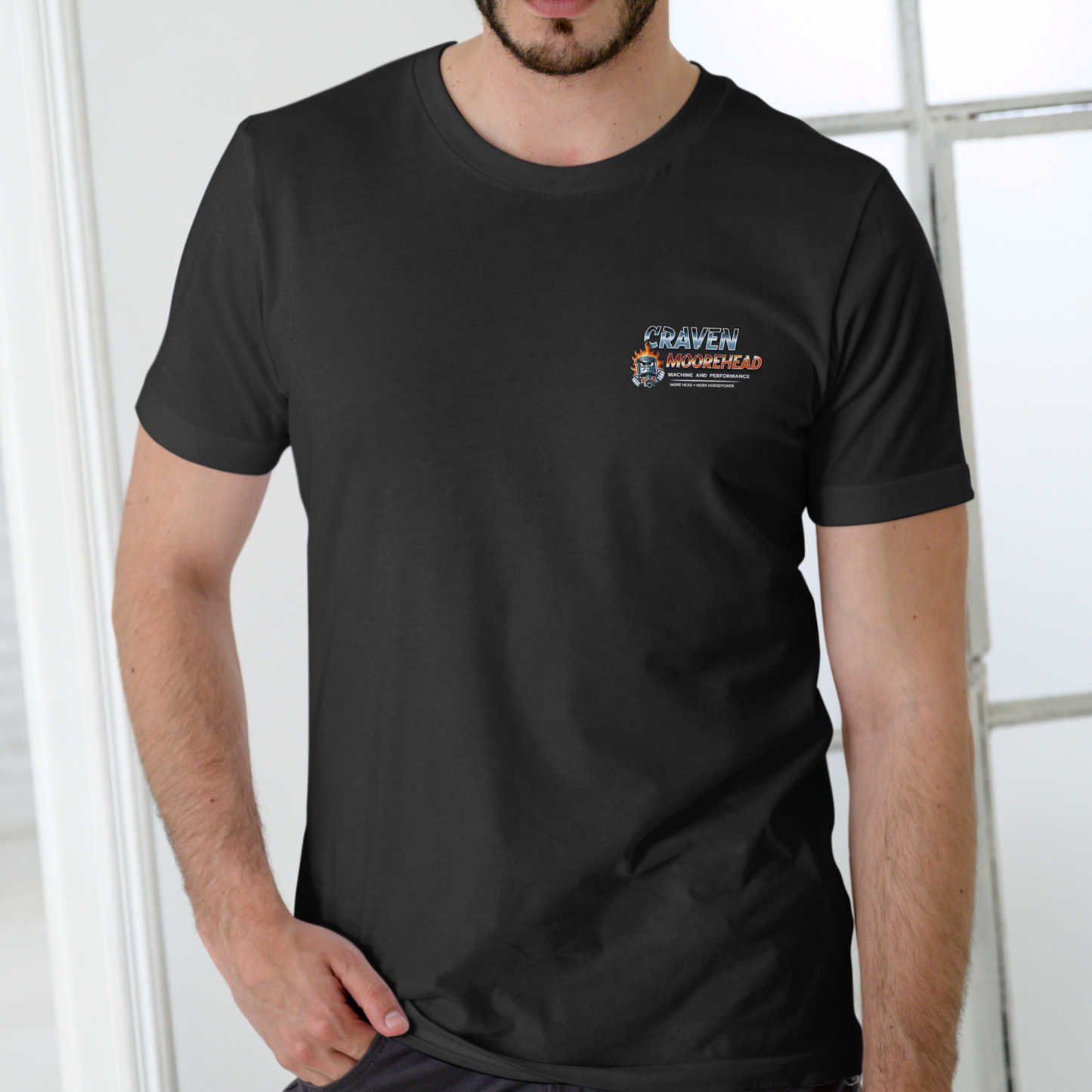 CRAVEN MOOREHEAD MACHINE AND PERFORMANCE Funny name T Shirt, Unisex Cotton