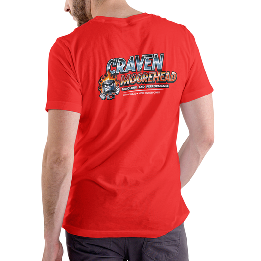 CRAVEN MOOREHEAD MACHINE AND PERFORMANCE Funny name T Shirt, Unisex Cotton