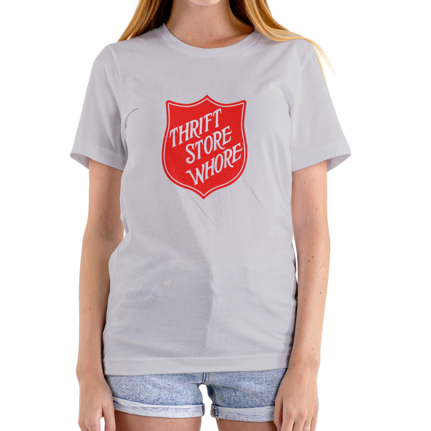 THRIFT STORE WHORE Funny T-Shirt, Unisex Cotton