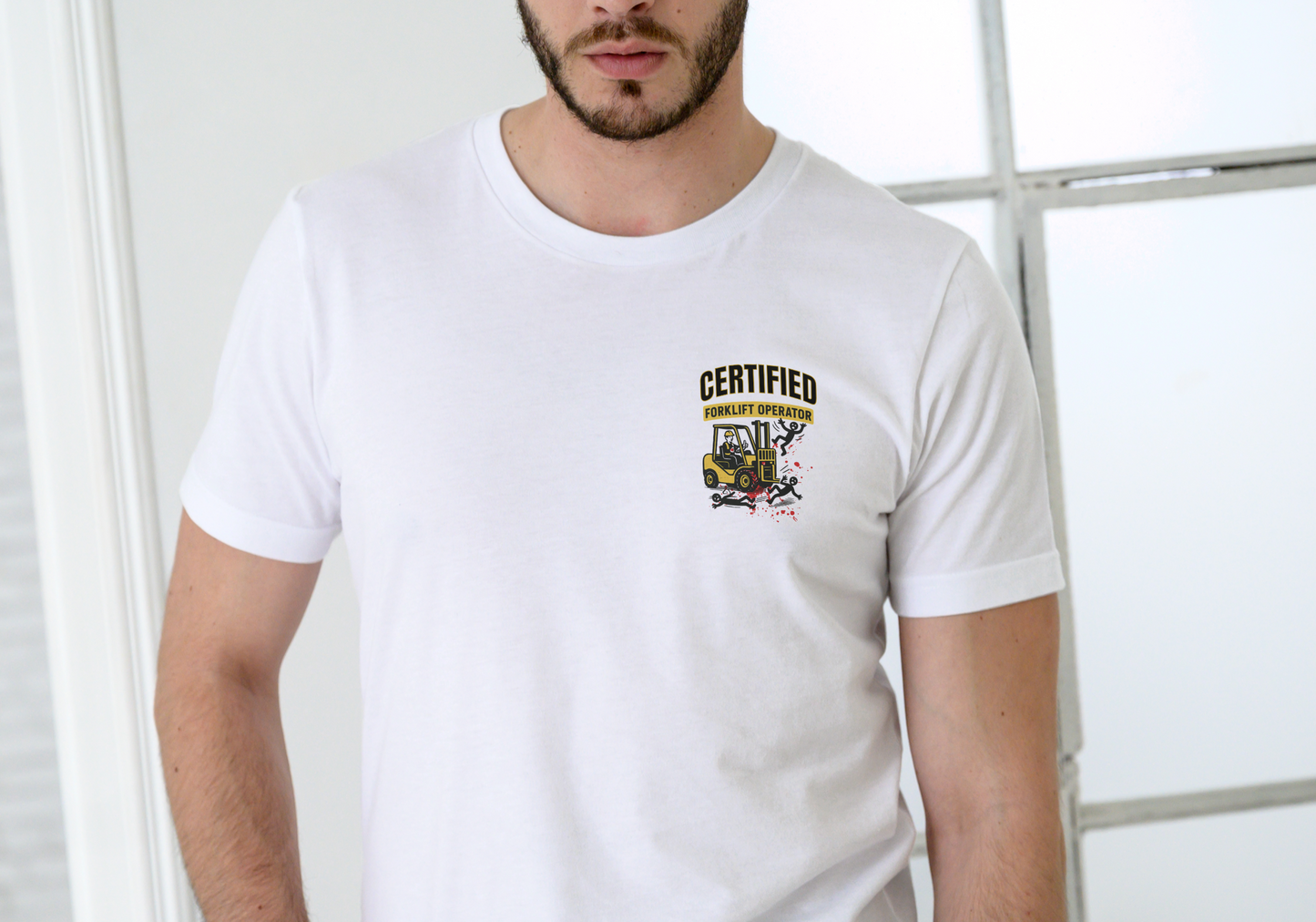 Certified Forklift Operator, T-SHIRT, UNISEX, COTTON