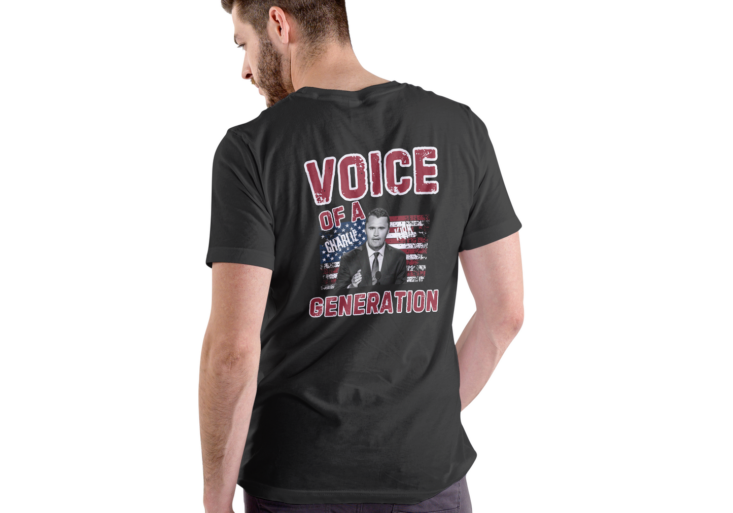 Charlie Kirk, Voice of a Generation, T-SHIRT, UNISEX, COTTON