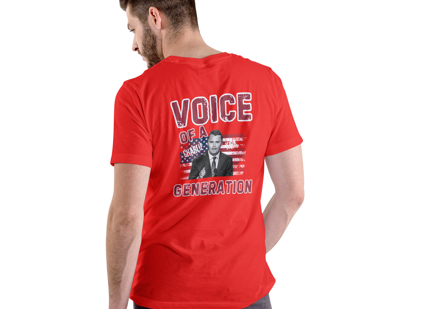 Charlie Kirk, Voice of a Generation, T-SHIRT, UNISEX, COTTON