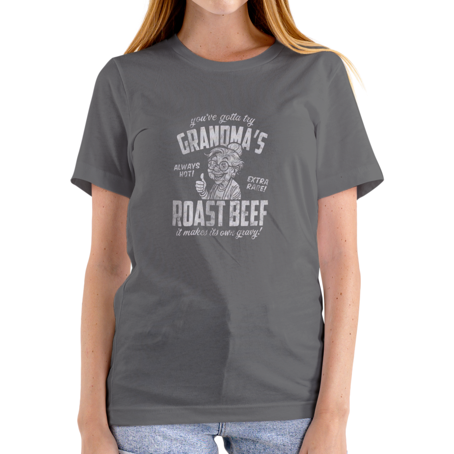 GRANDMAS ROAST BEEF Funny T Shirt, Unisex Cotton