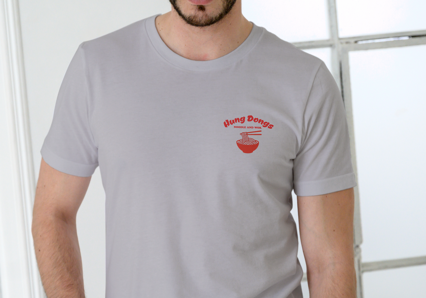 Hung Dongs Noodles and Wok, T-SHIRT, UNISEX, COTTON