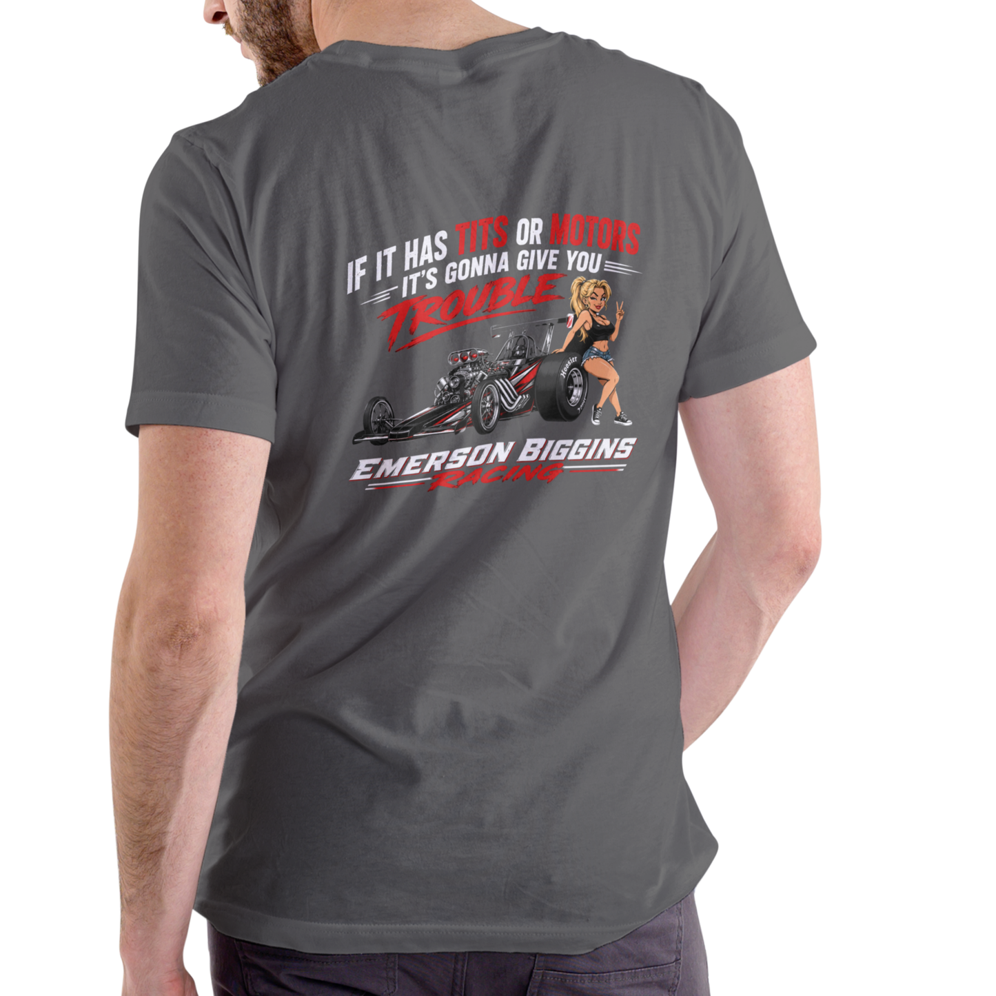 EMERSON BIGGINS RACING Dragster T-Shirt – Unisex Cotton Racing Tee