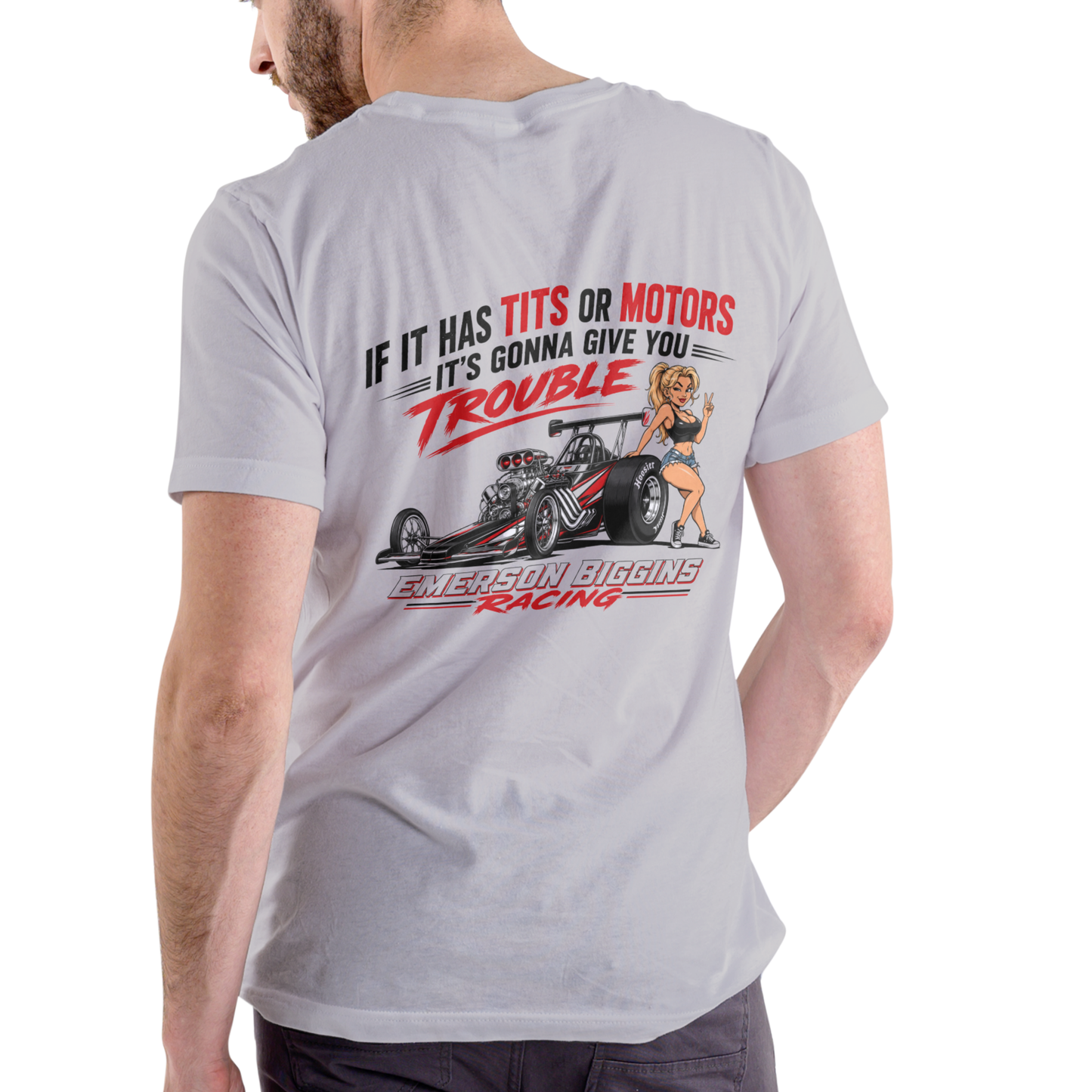 EMERSON BIGGINS RACING Dragster T-Shirt – Unisex Cotton Racing Tee