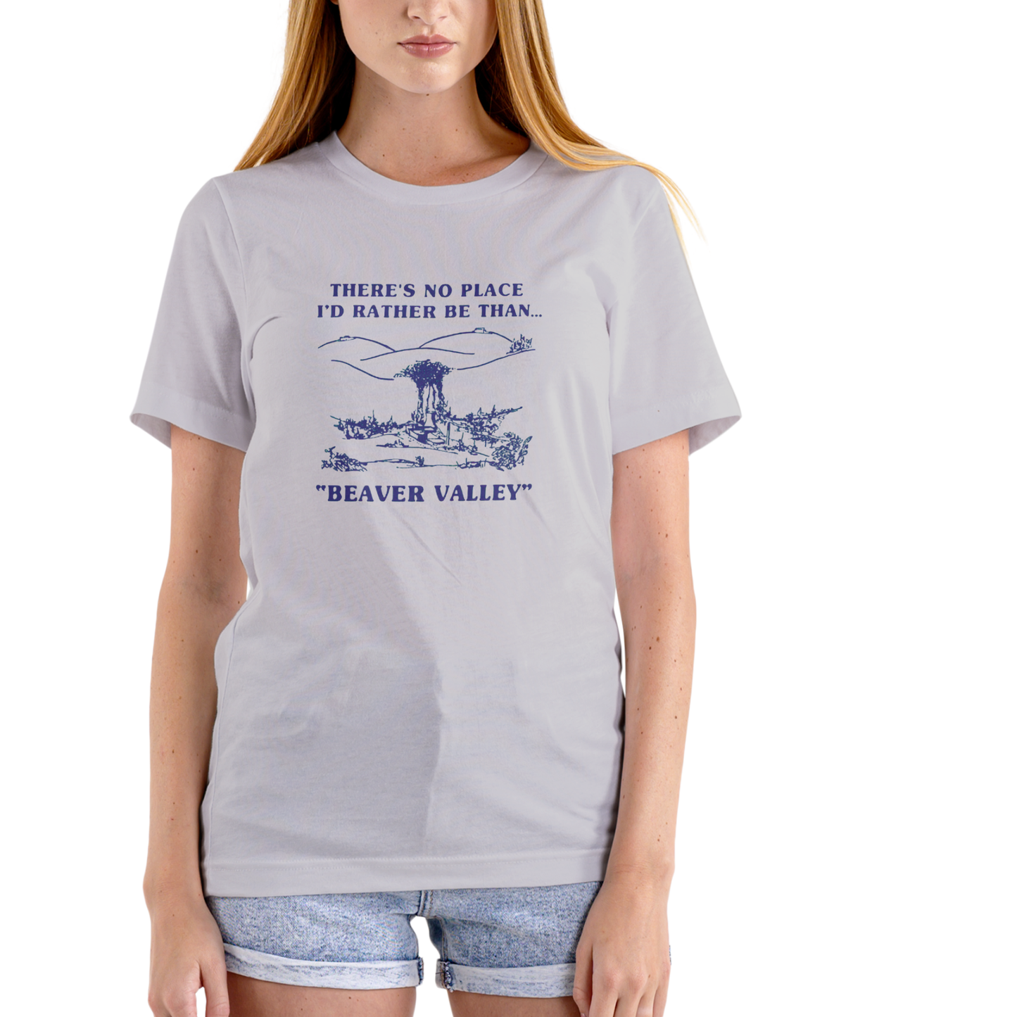 THERE IS NO PLACE I'D RATHER BE THAN BEAVER VALLEY Funny T shirt, Unisex Cotton
