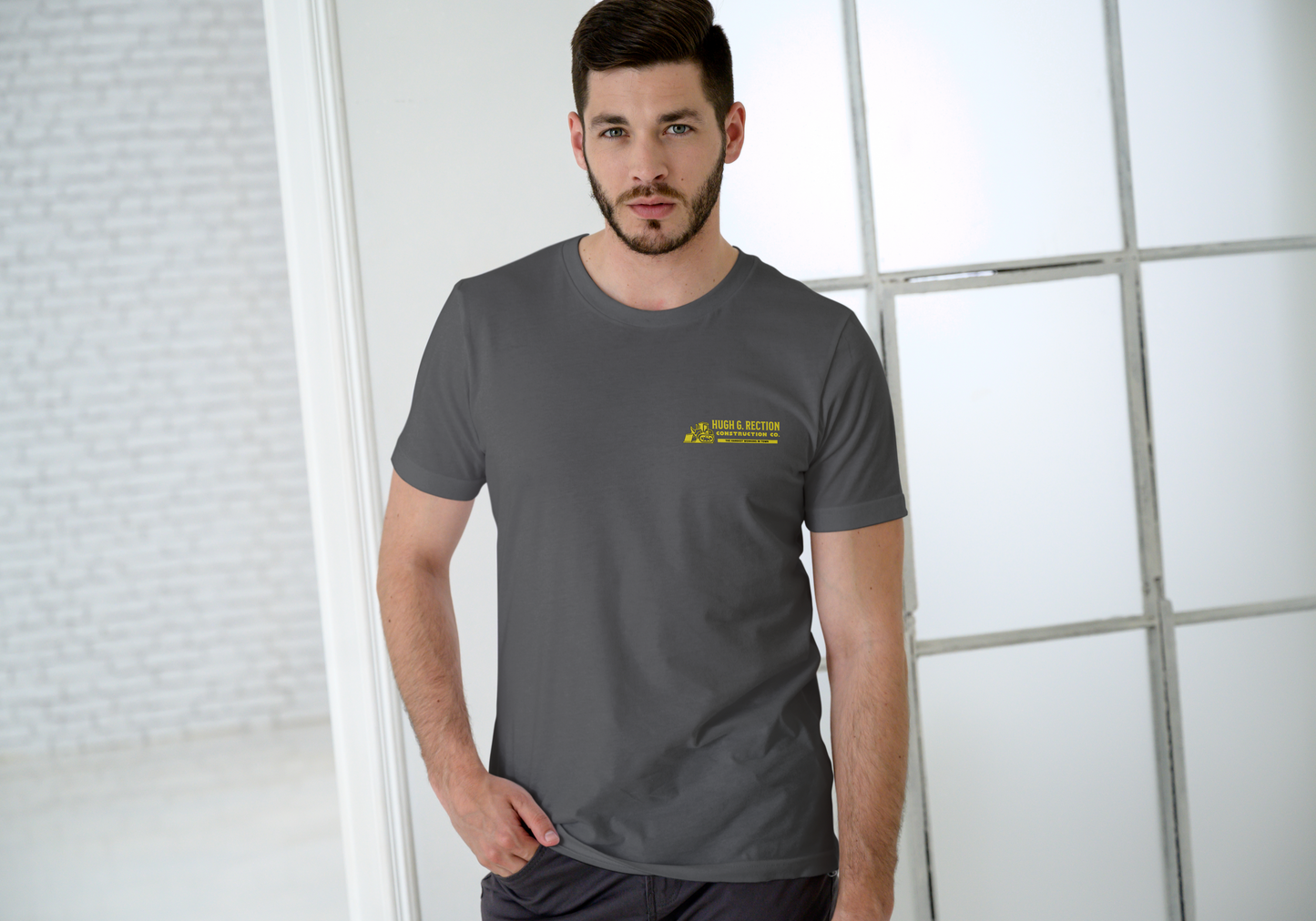 Hugh G. Rection Construction Co., T-SHIRT, UNISEX, COTTON