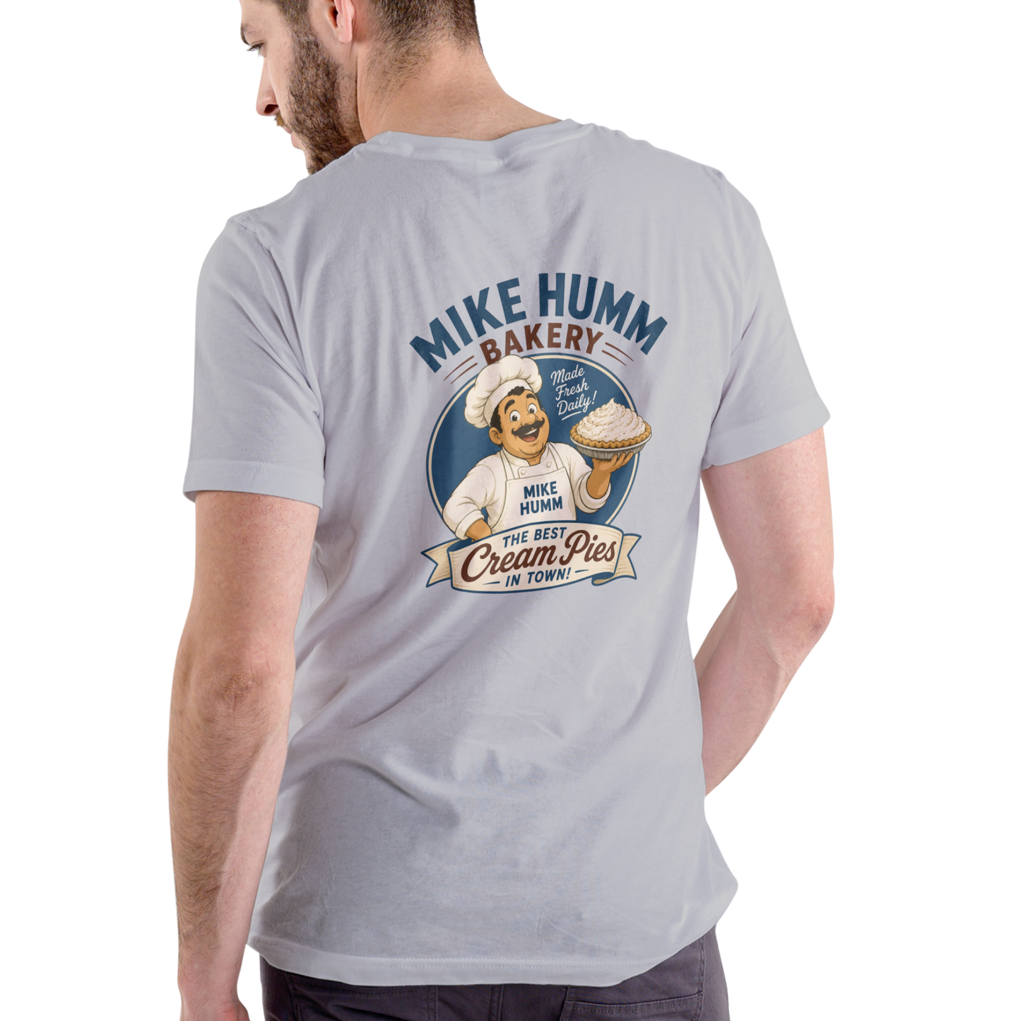 Mike Humm Bakery – The Best Cream Pies in Town Funny T-Shirt | Unisex Cotton Tee